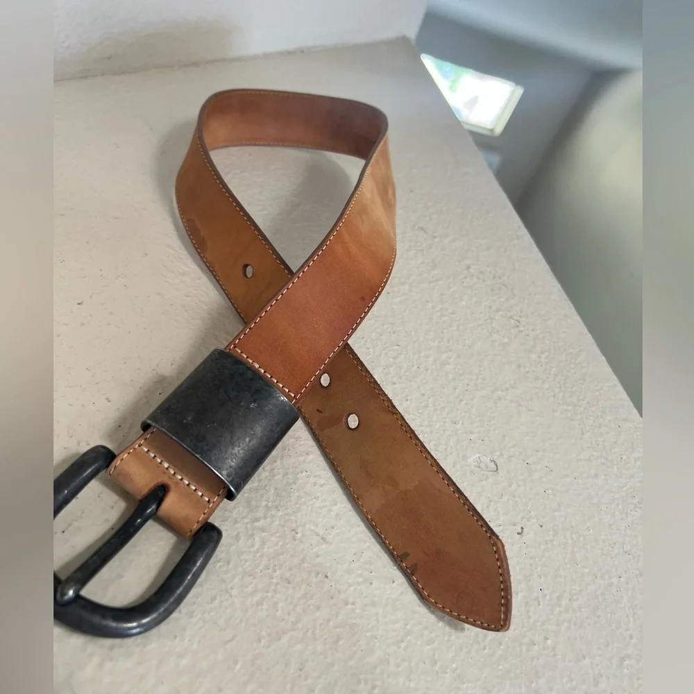 Brown‎ genuine leather belt